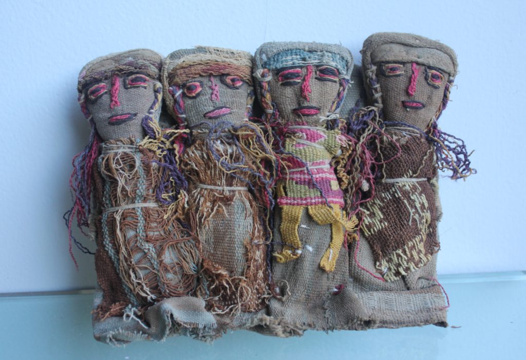 Four Peruvian Funereal Dolls